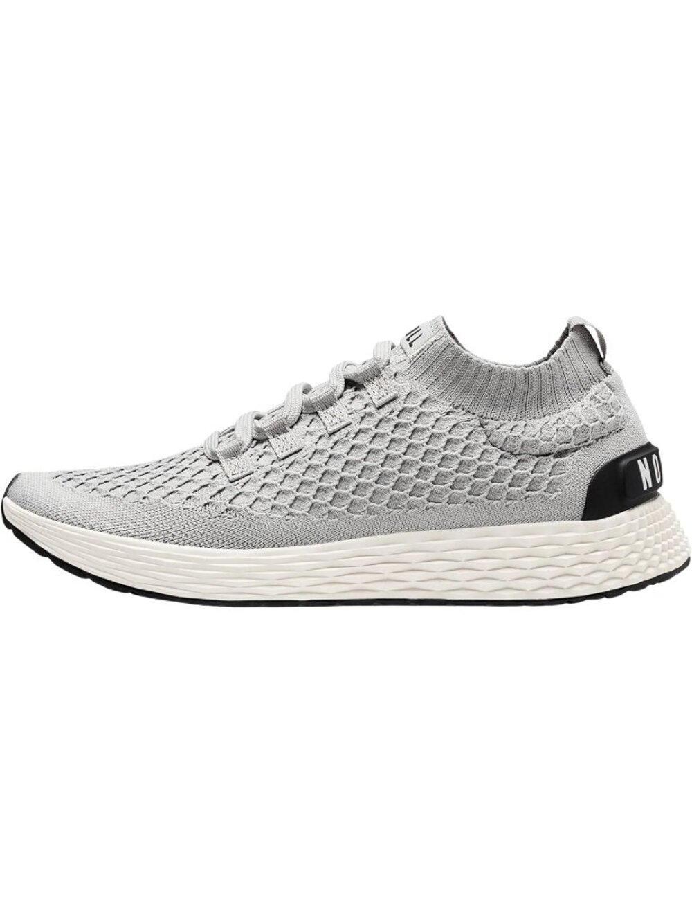 Nobull Men's Pewter Closed Toe Lace Up Allday Knit Athletic Sneakers Shoes
